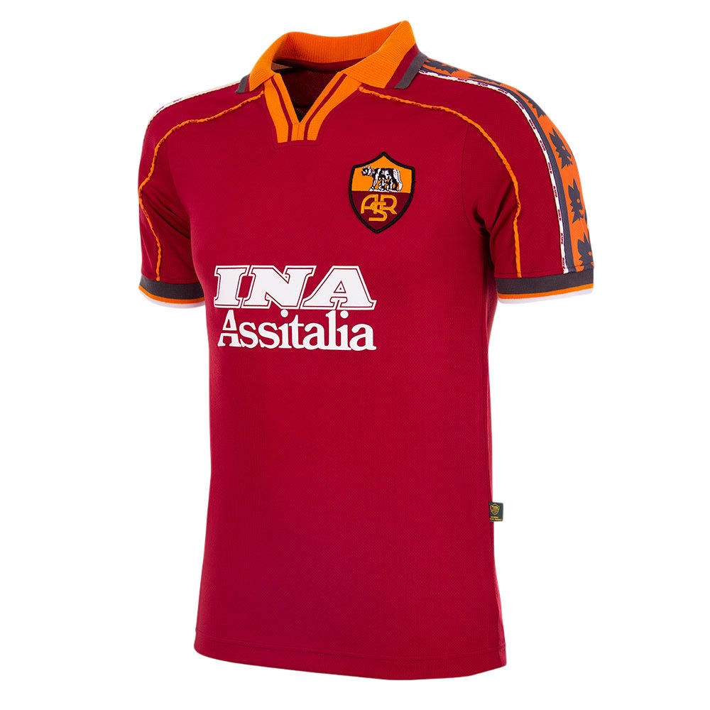 Copa AS Roma 1998-1999 Retro Fotballdrakt Hjemme