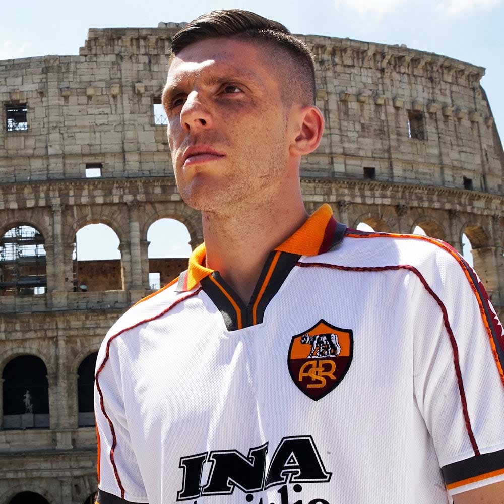 Copa AS Roma 1998-1999 Retro Fotballdrakt Borte