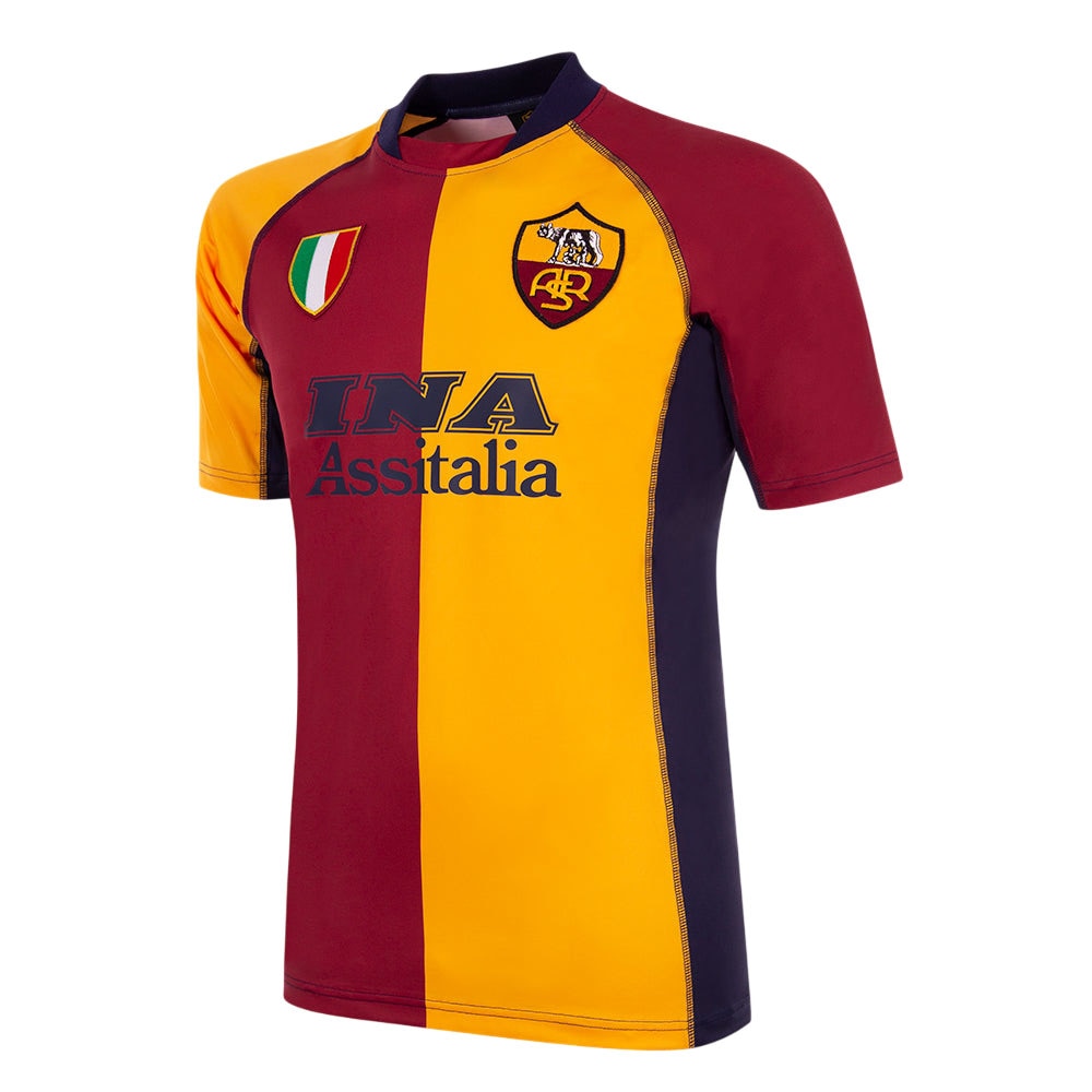 Copa AS Roma 2001-2002 Retro Fotballdrakt Hjemme