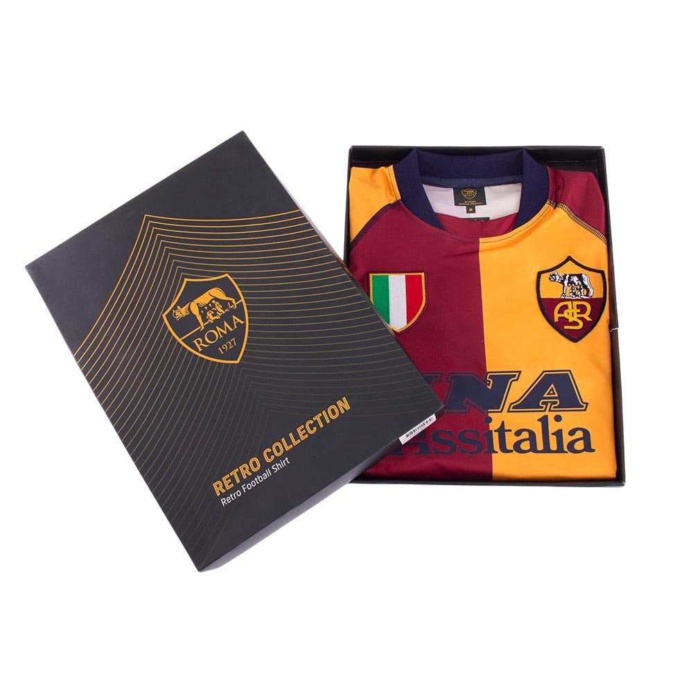 Copa AS Roma 2001-2002 Retro Fotballdrakt Hjemme