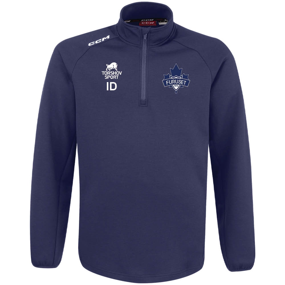 Ccm Furuset Hockey Locker Room 1/4 Zip Junior Genser Marine