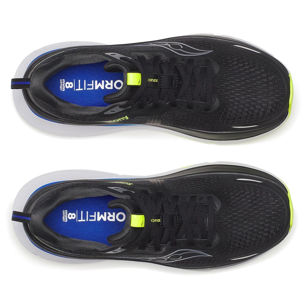 Saucony Guide 18 Joggesko Herre Sort/Gul/Blå