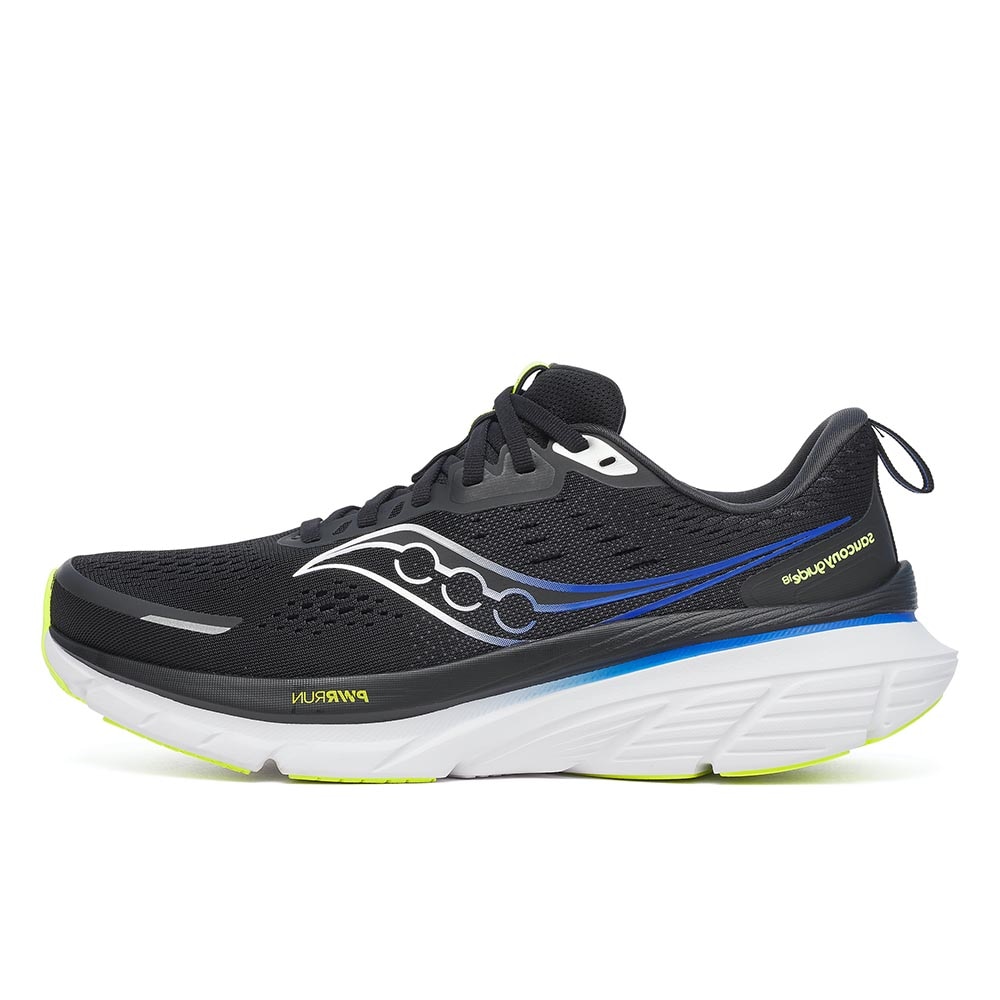 Saucony Guide 18 Joggesko Herre Sort/Gul/Blå