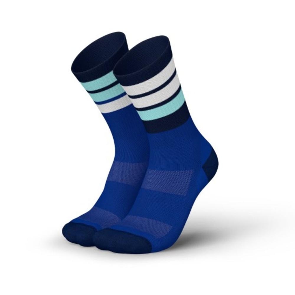 Incylence Merino Strive High-Cut Løpesokker Blå/Hvit