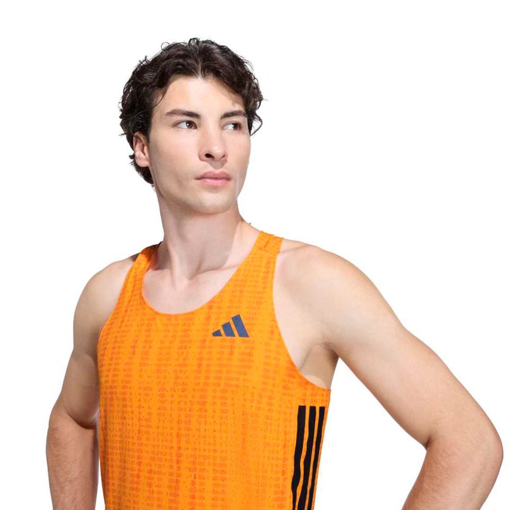 Adidas Adizero Running Singlet Herre Oransje/Sort