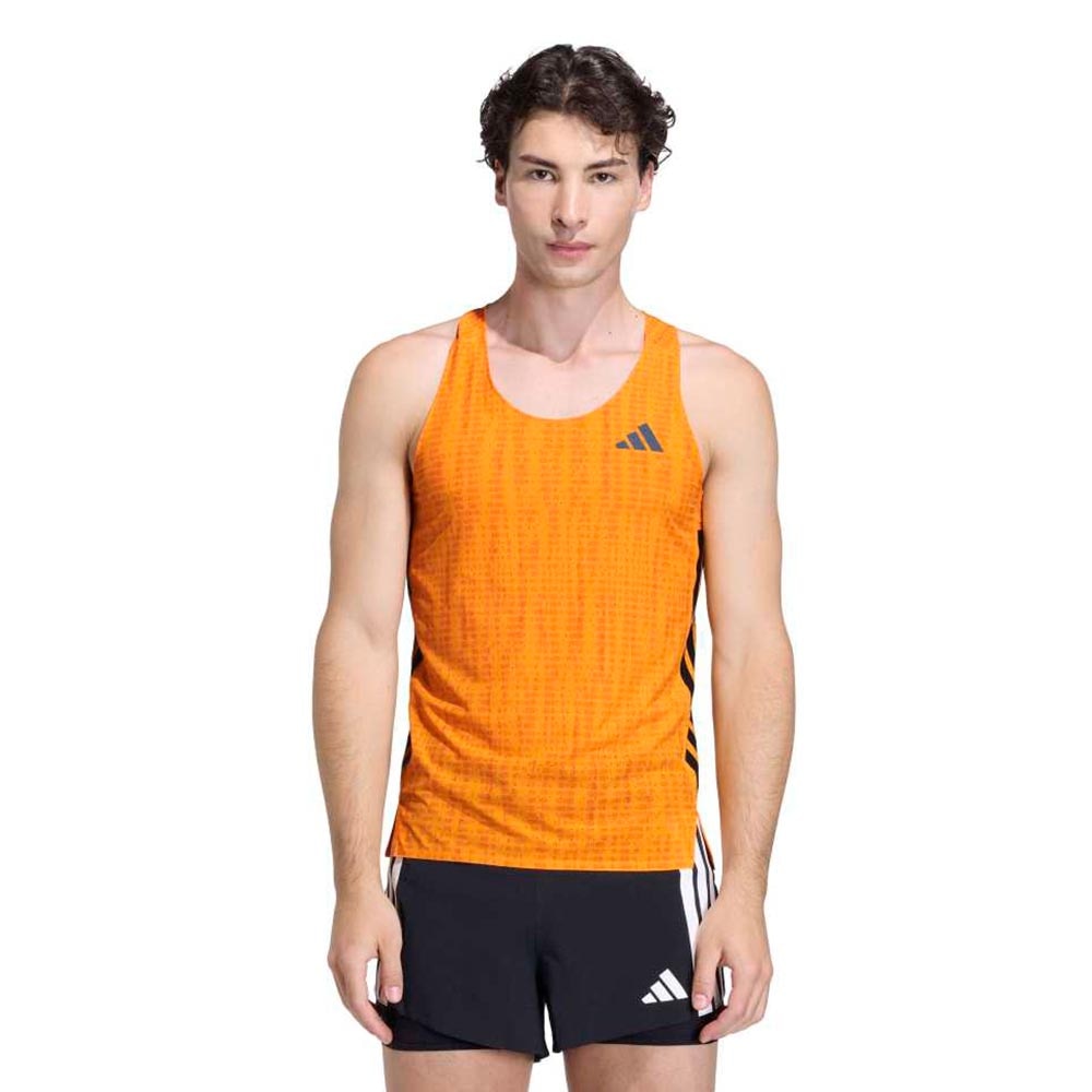 Adidas Adizero Running Singlet Herre Oransje/Sort