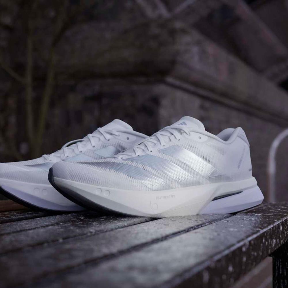 Adidas Adizero Boston 13 Løpesko Dame Hvit/Sølv