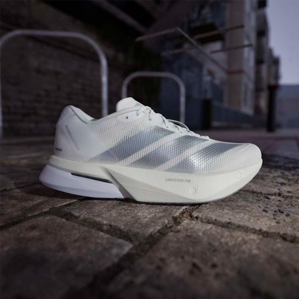Adidas Adizero Boston 13 Løpesko Dame Hvit/Sølv