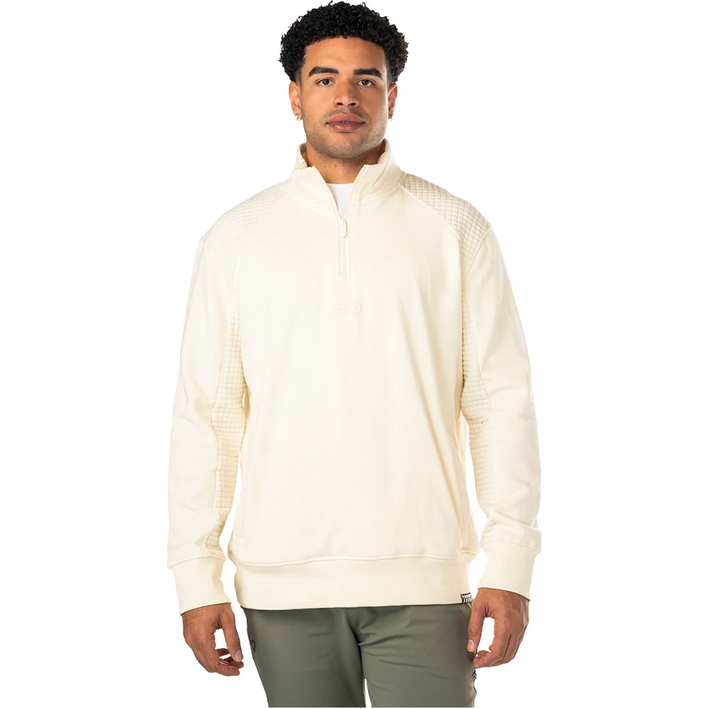 Bauer Quilted 1/4 Zip Genser Cream