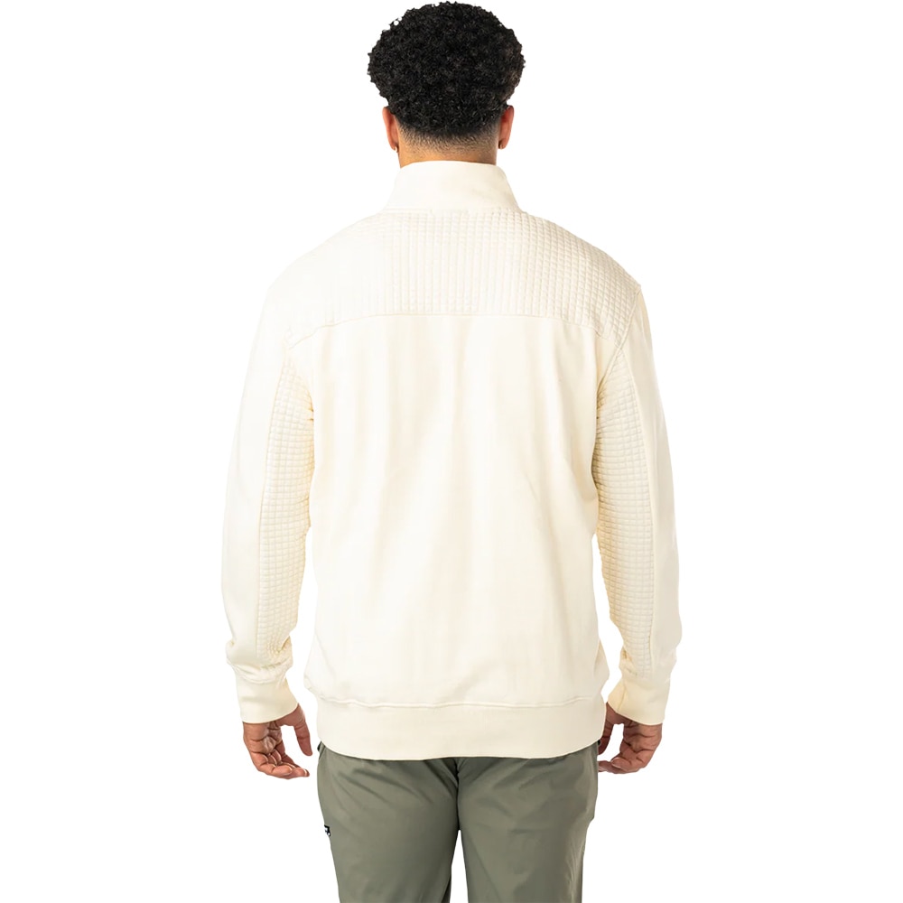 Bauer Quilted 1/4 Zip Genser Cream