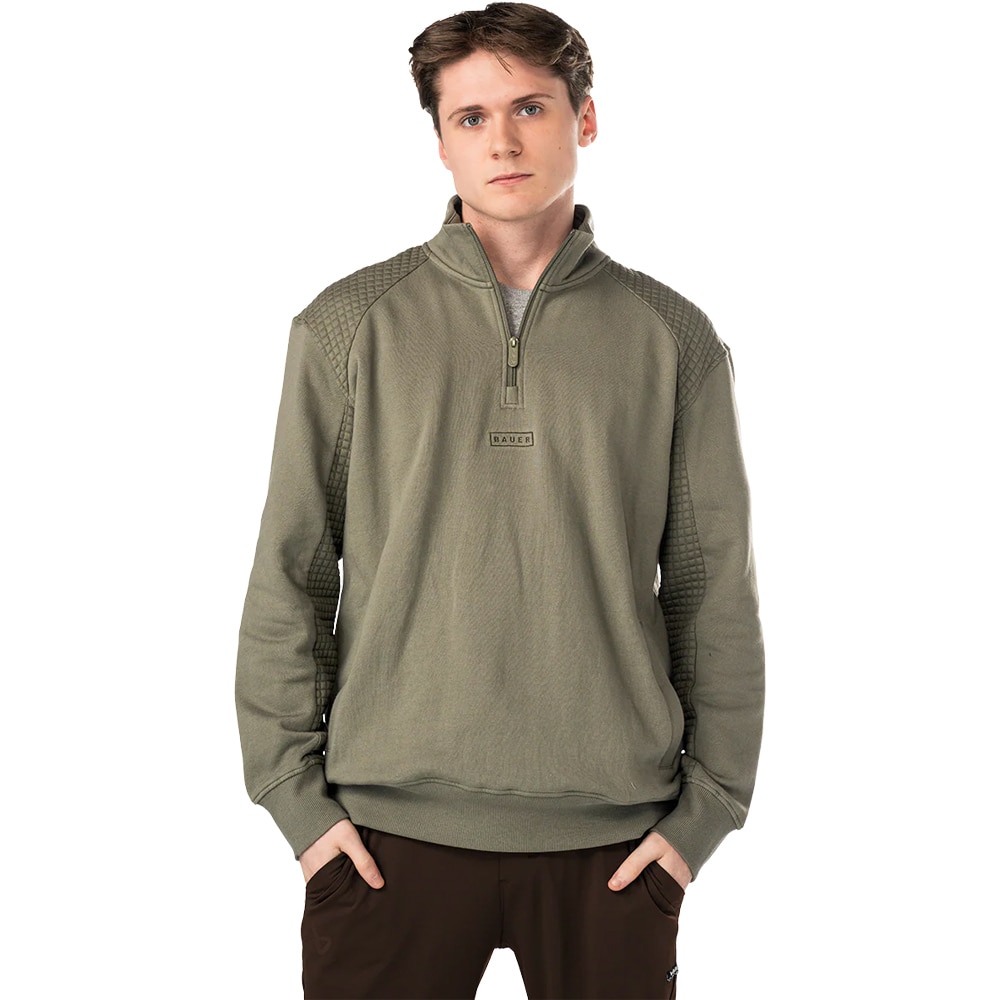 Bauer Quilted 1/4 Zip Genser Grønn