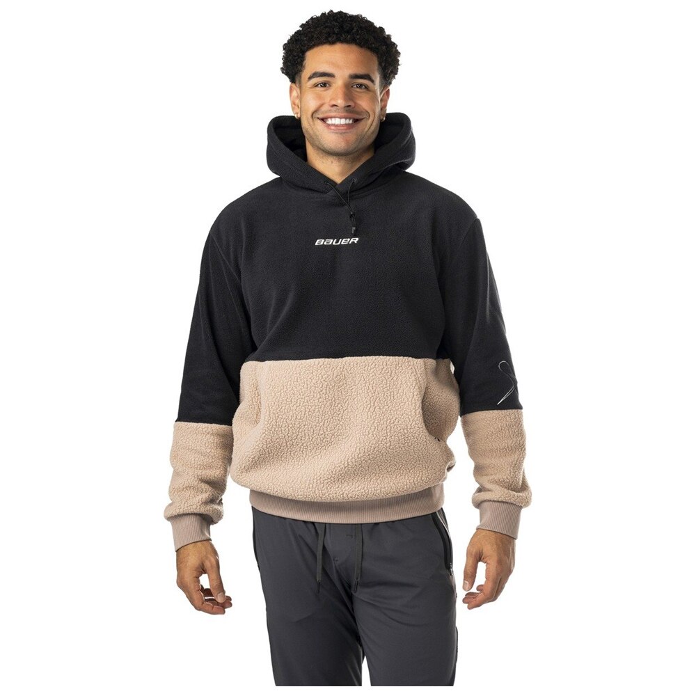Bauer Fleece Hettegenser Svart/Beige