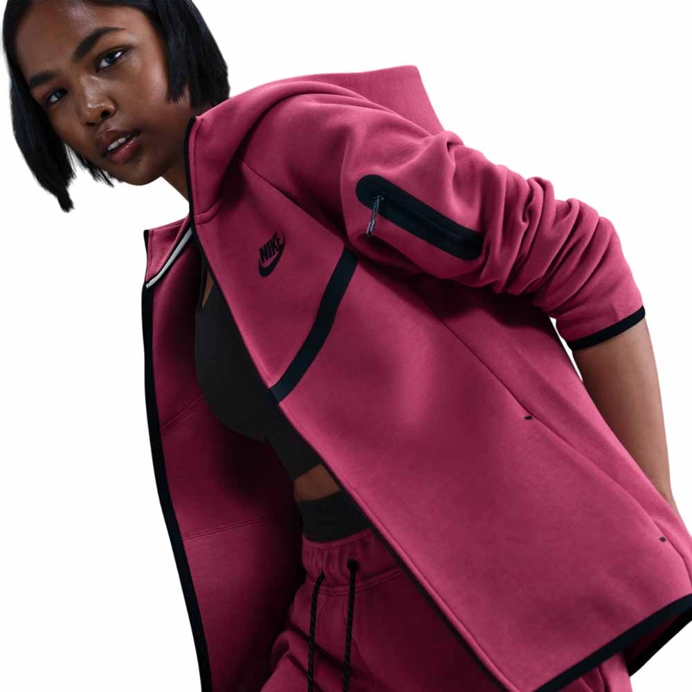Nike Sportswear Tech Fleece Full-Zip Windrunner Hettegenser Dame Rosa