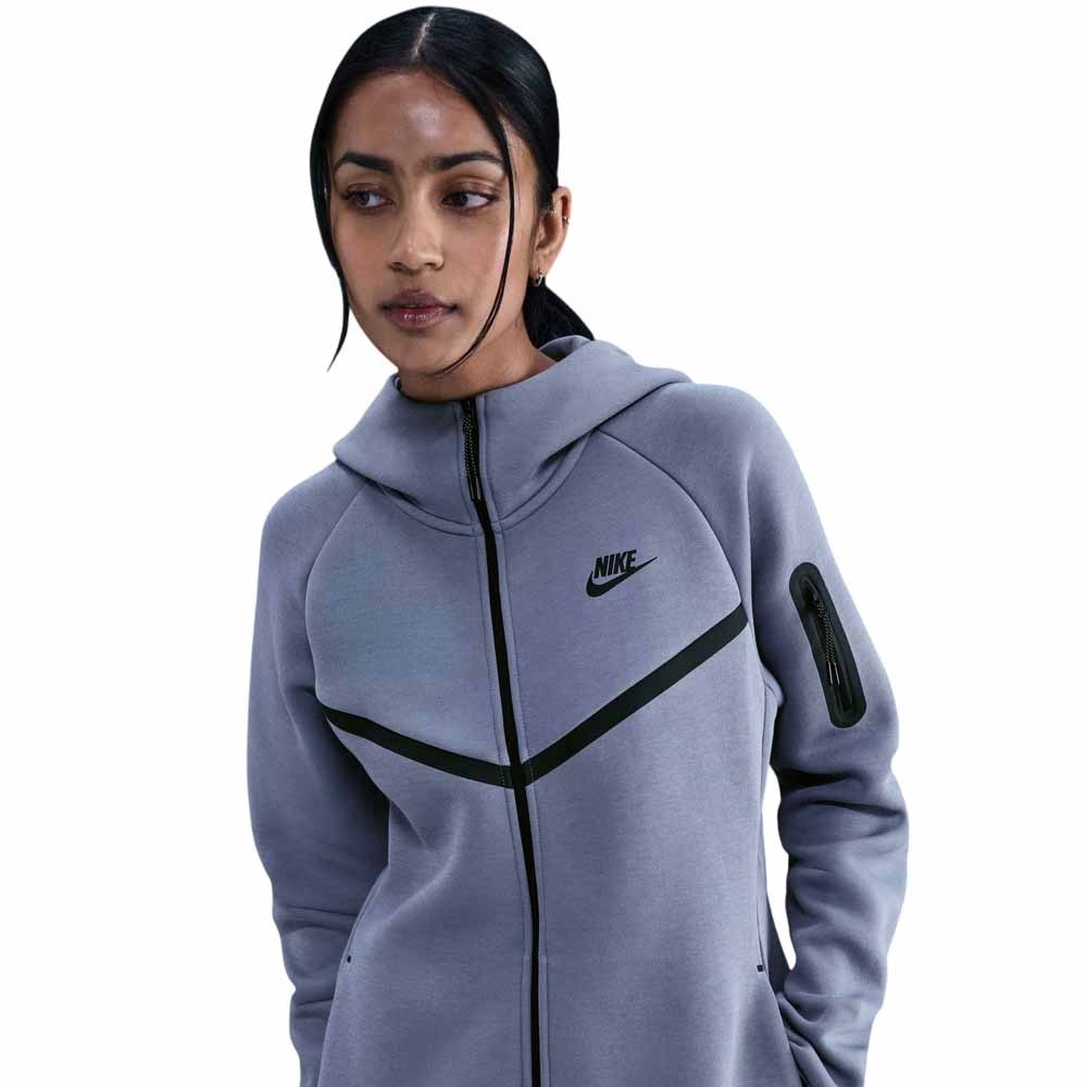 Nike Sportswear Tech Fleece Full-Zip Windrunner Hettegenser Dame Blå