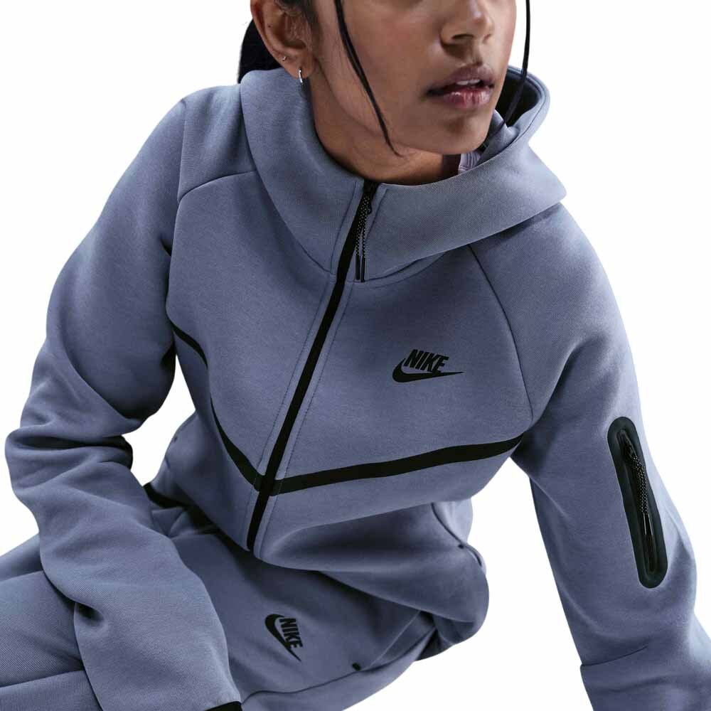 Nike Sportswear Tech Fleece Full-Zip Windrunner Hettegenser Dame Blå