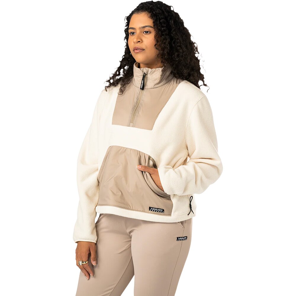Bauer Fleece 1/2 Zip Dame Cream/Beige