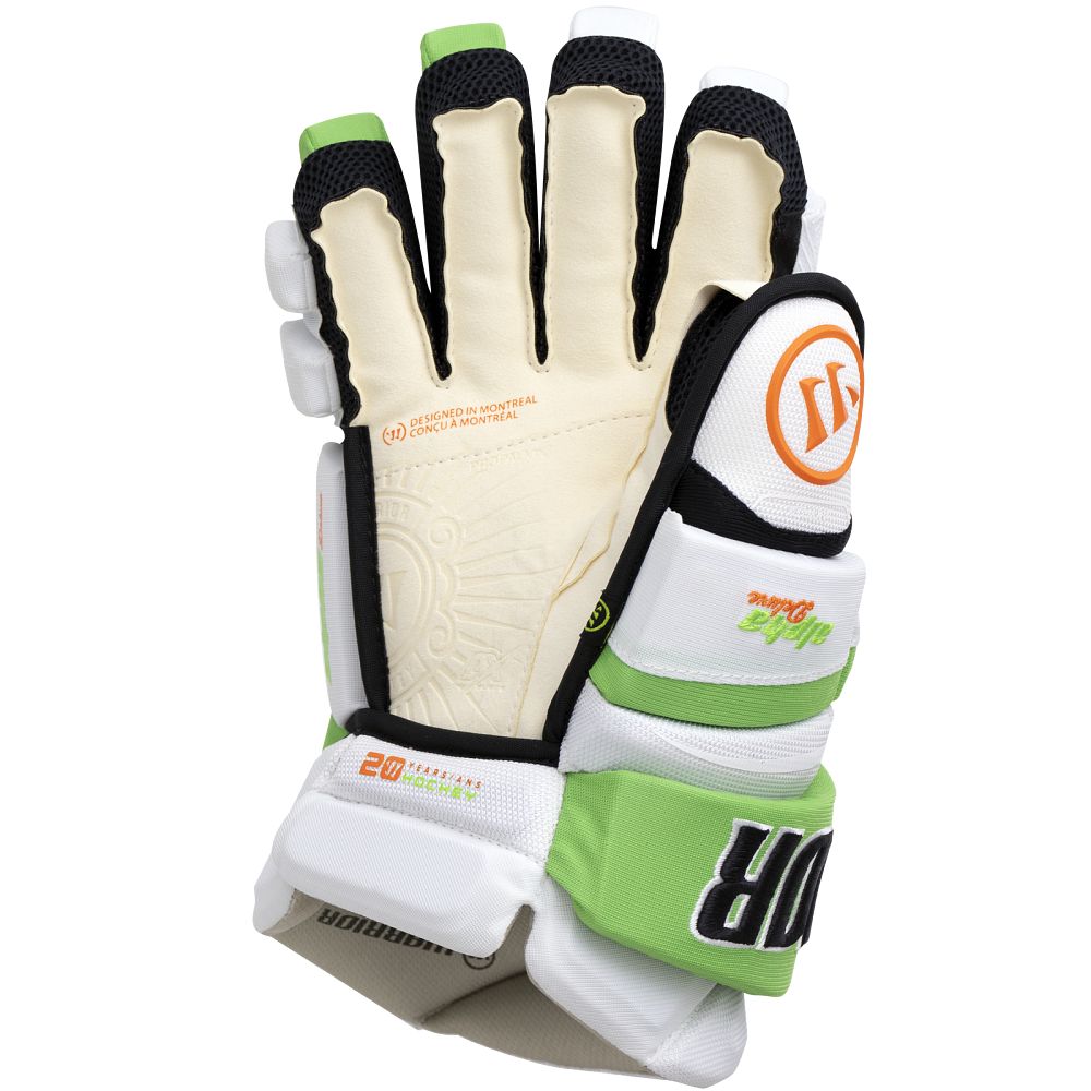 Warrior Alpha Deluxe Hockeyhanske Hvit/Grønn