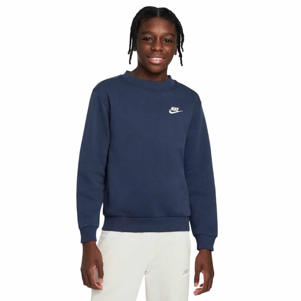Nike NSW Club Fleece Crew Fritidsgenser Barn Marine