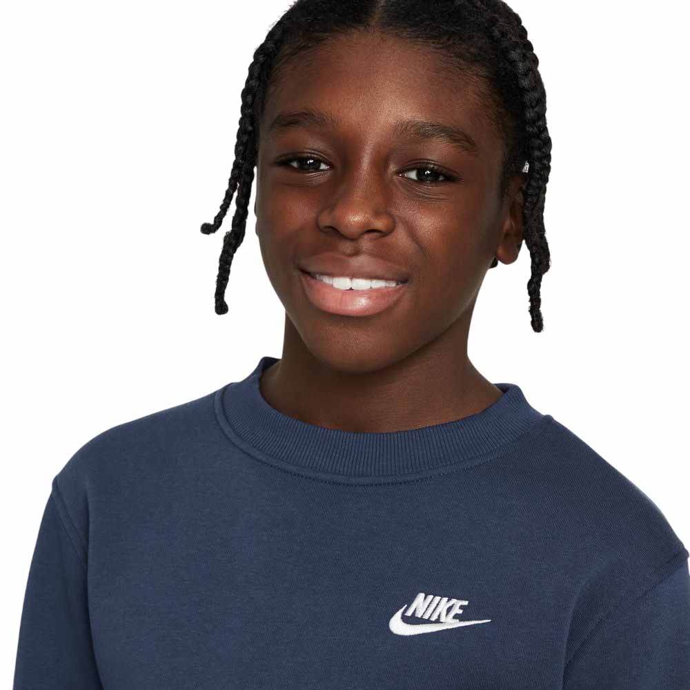 Nike NSW Club Fleece Crew Fritidsgenser Barn Marine