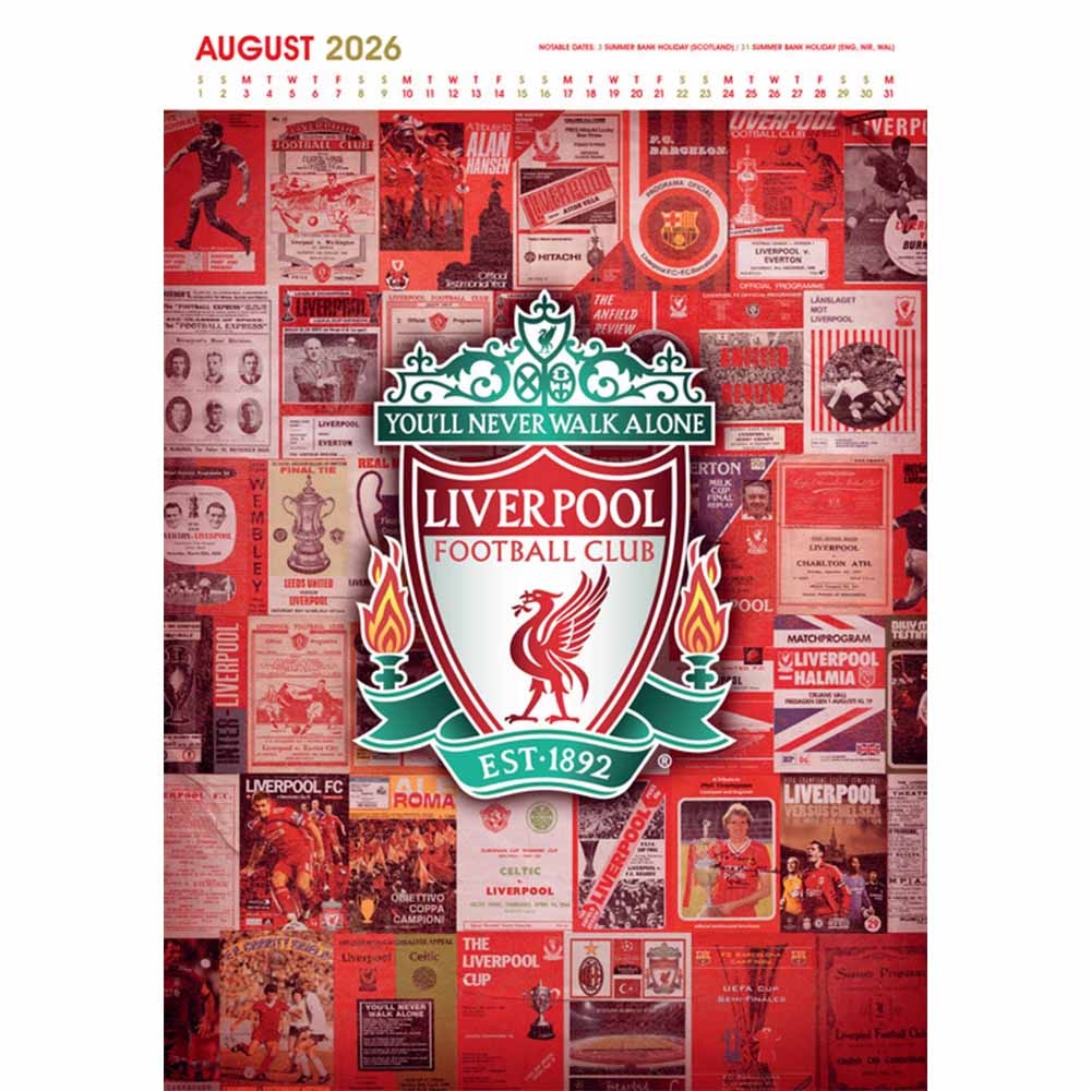 Official Product Liverpool FC Kalender 2026 A3 Deluxe
