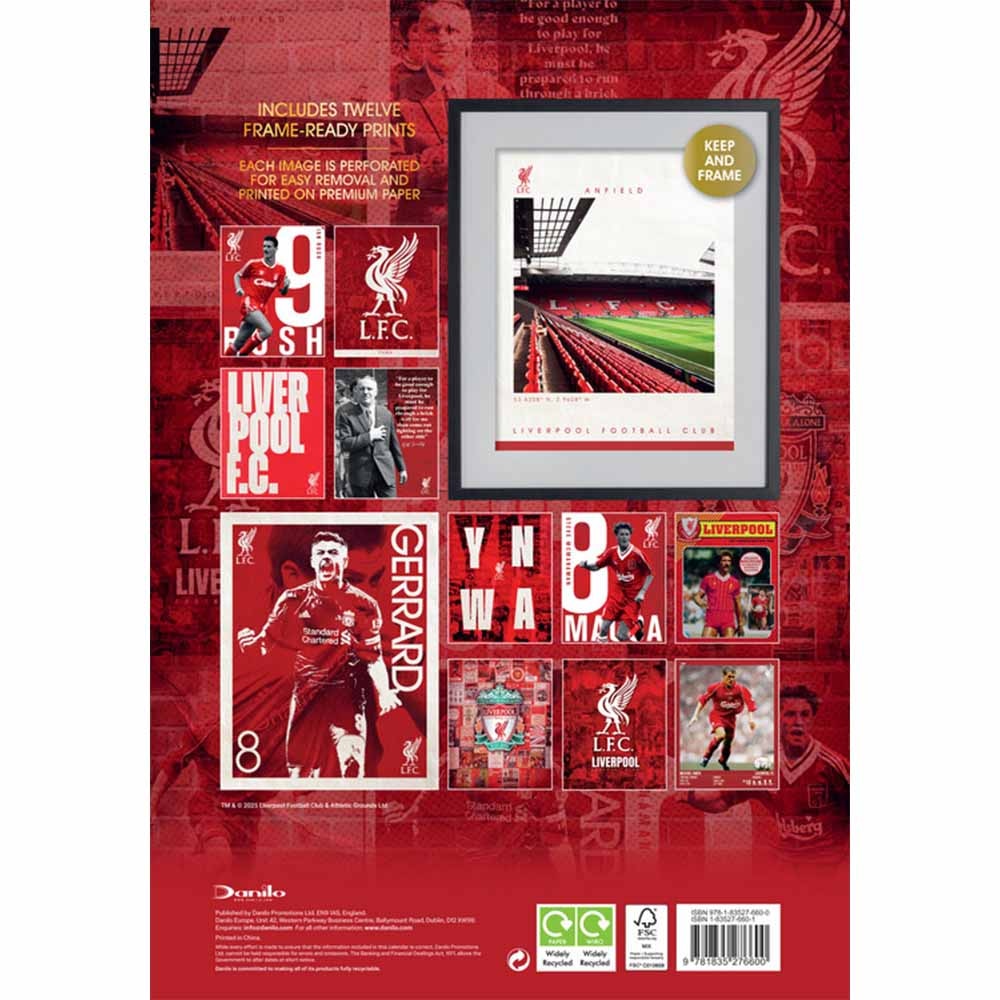 Official Product Liverpool FC Kalender 2026 A3 Deluxe