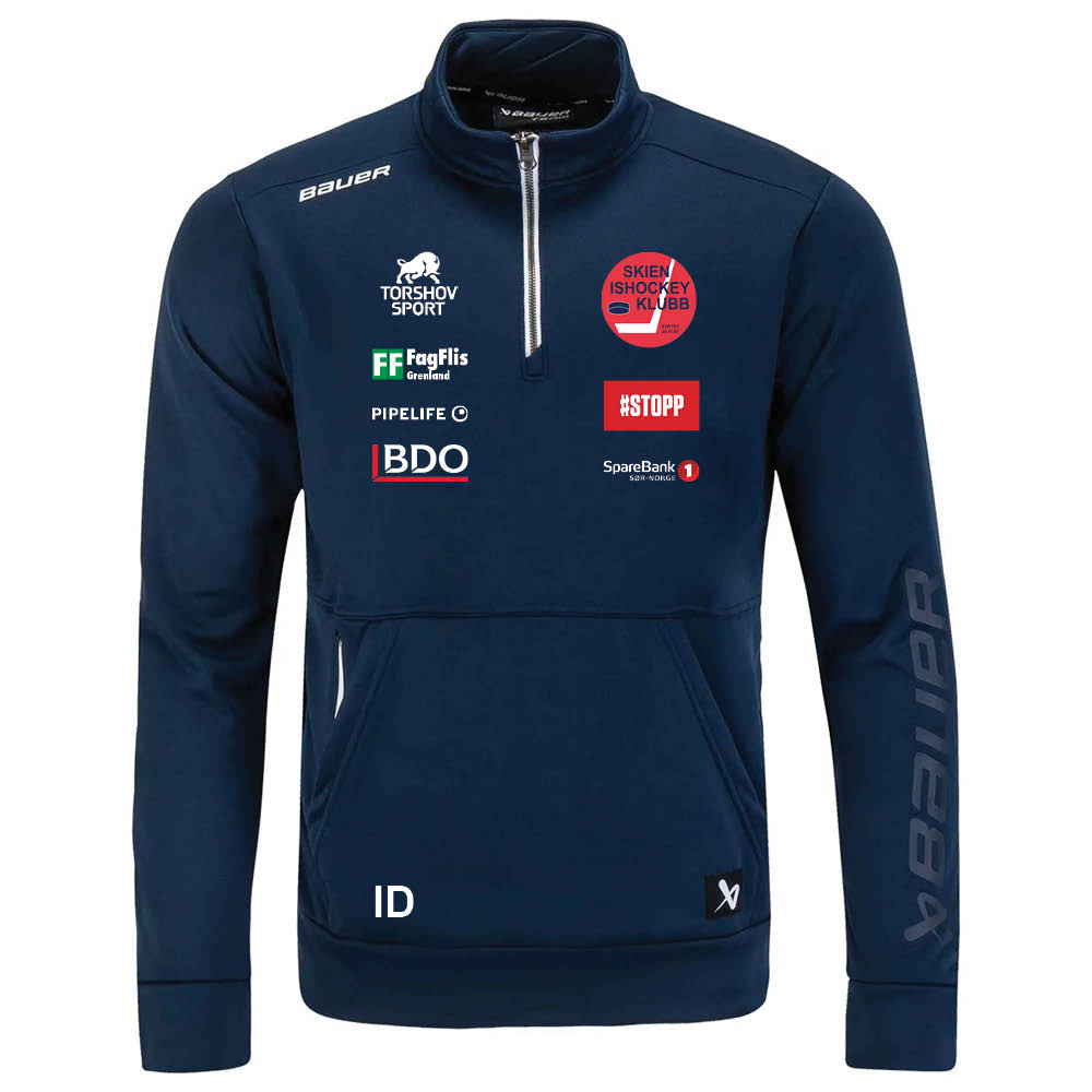 Bauer Skien Hockey 1/2 Zip Barn Genser Marine