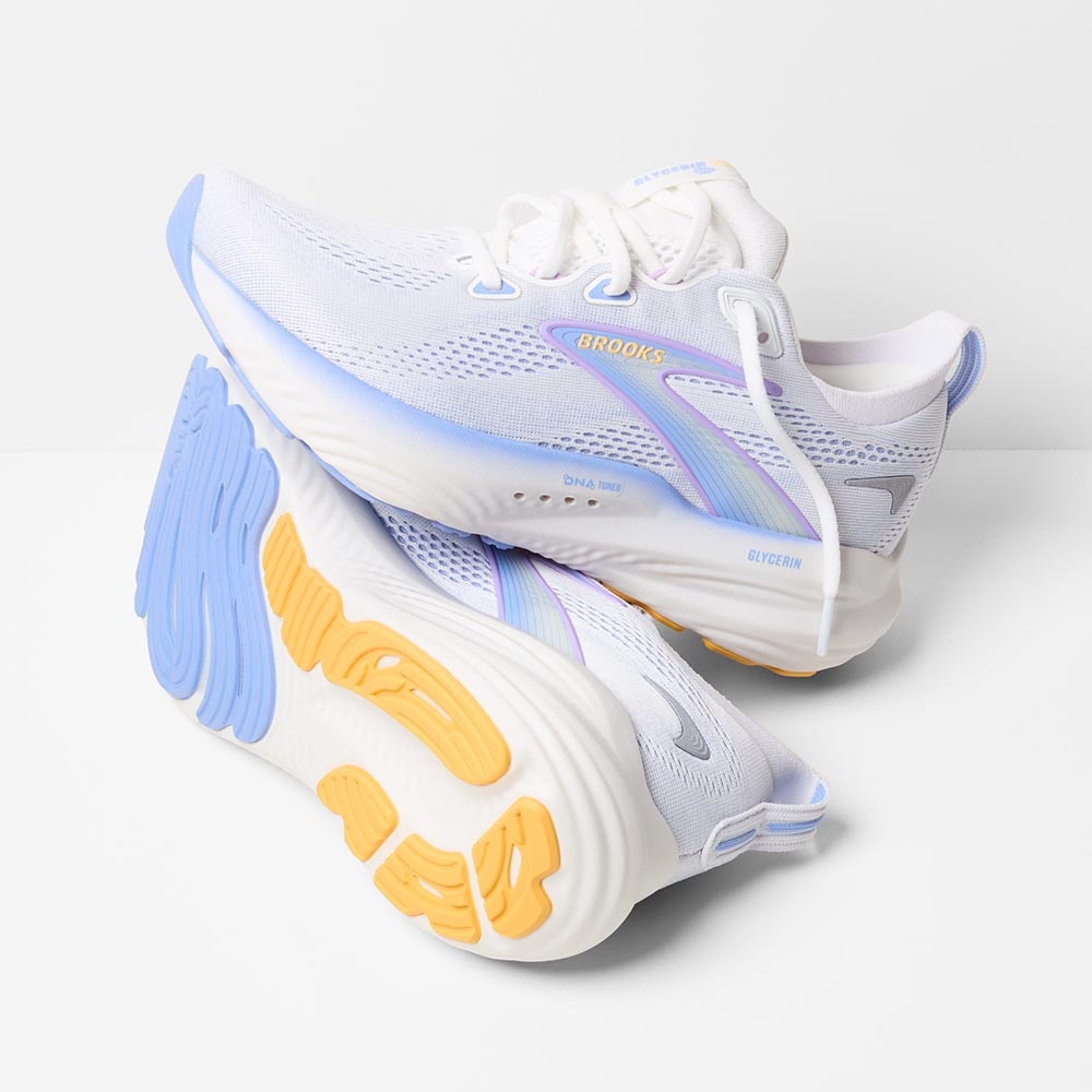 Brooks Glycerin 22 Joggesko Dame Hvit/Blå/Lilla