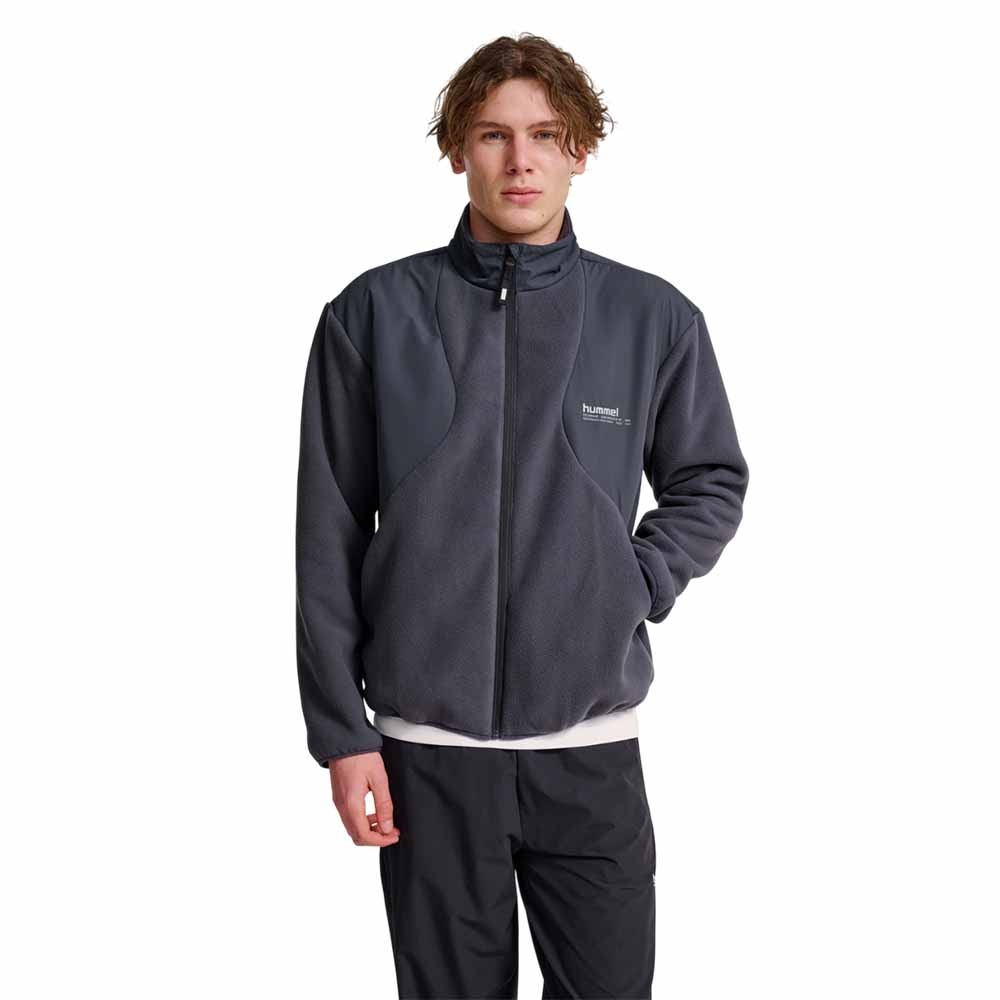 Hummel Hybrid Full-Zip Fleecejakke Mørkegrå