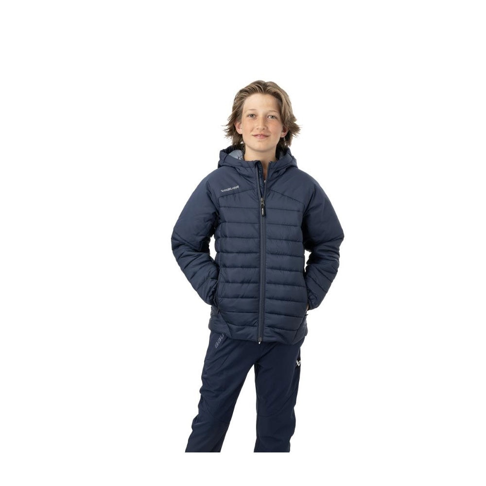 Bauer Team Puffer Jakke Barn Marine