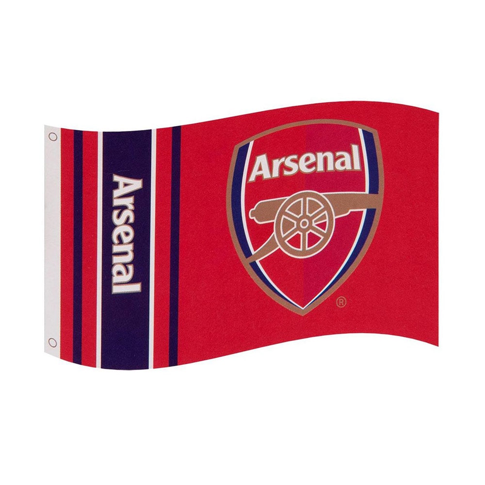 Official Product Arsenal Wordmark Stripes Flagg Rød