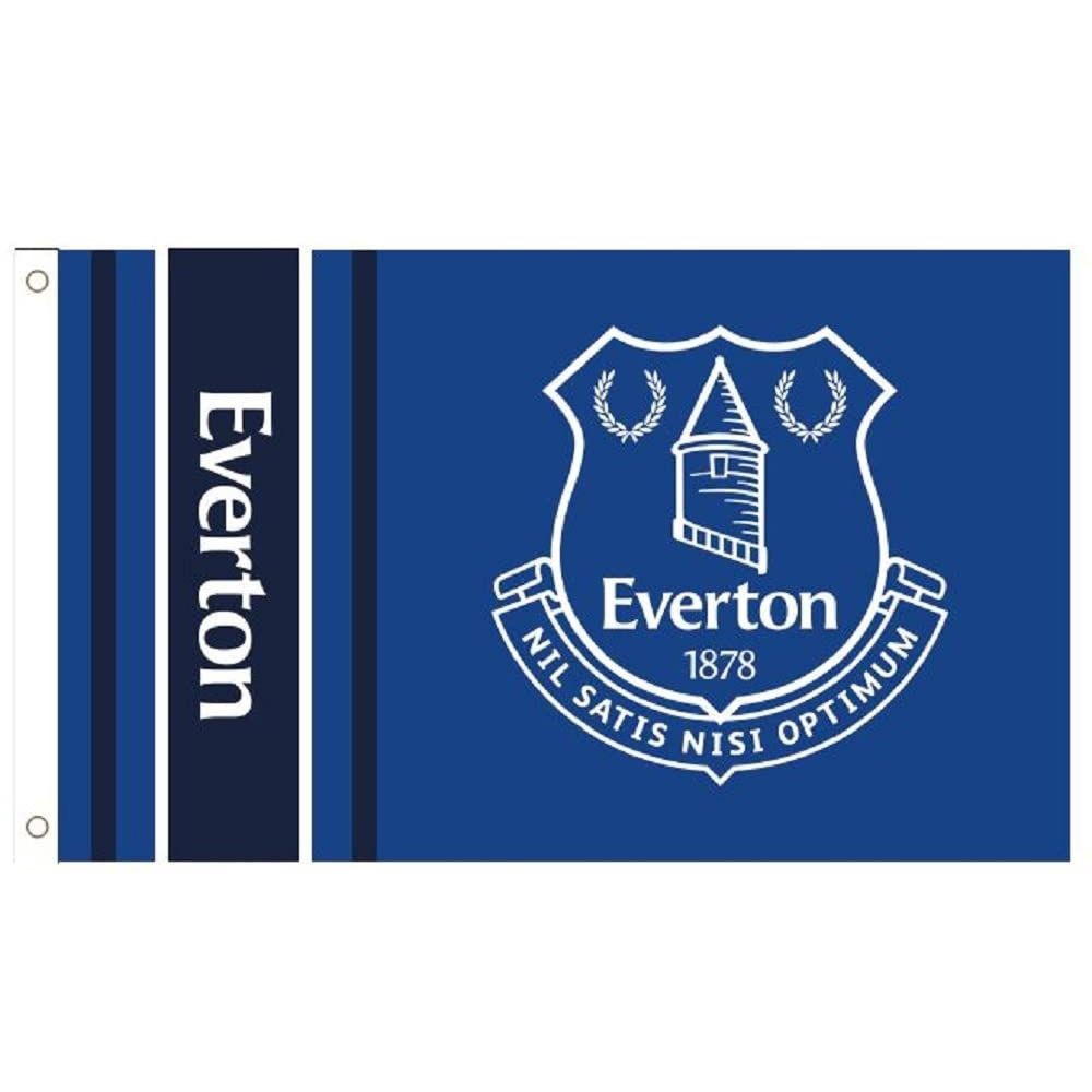 Official Product Everton Wordmark Stripes Flagg Blå