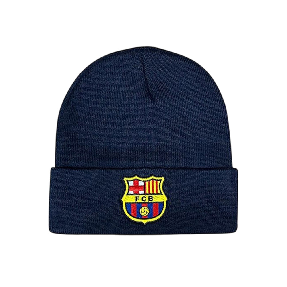 Official Product FC Barcelona Crest Beanie Lue Marine