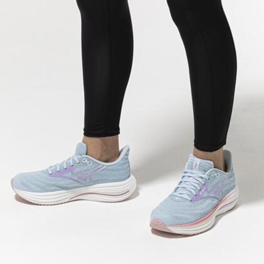 Mizuno Wave Rider 29 Joggesko Dame Lys Blå/Lilla