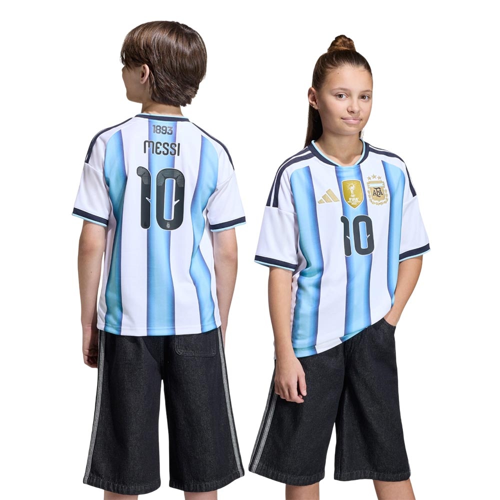 Adidas Argentina Fotballdrakt VM 2026 Messi Barn Hjemme