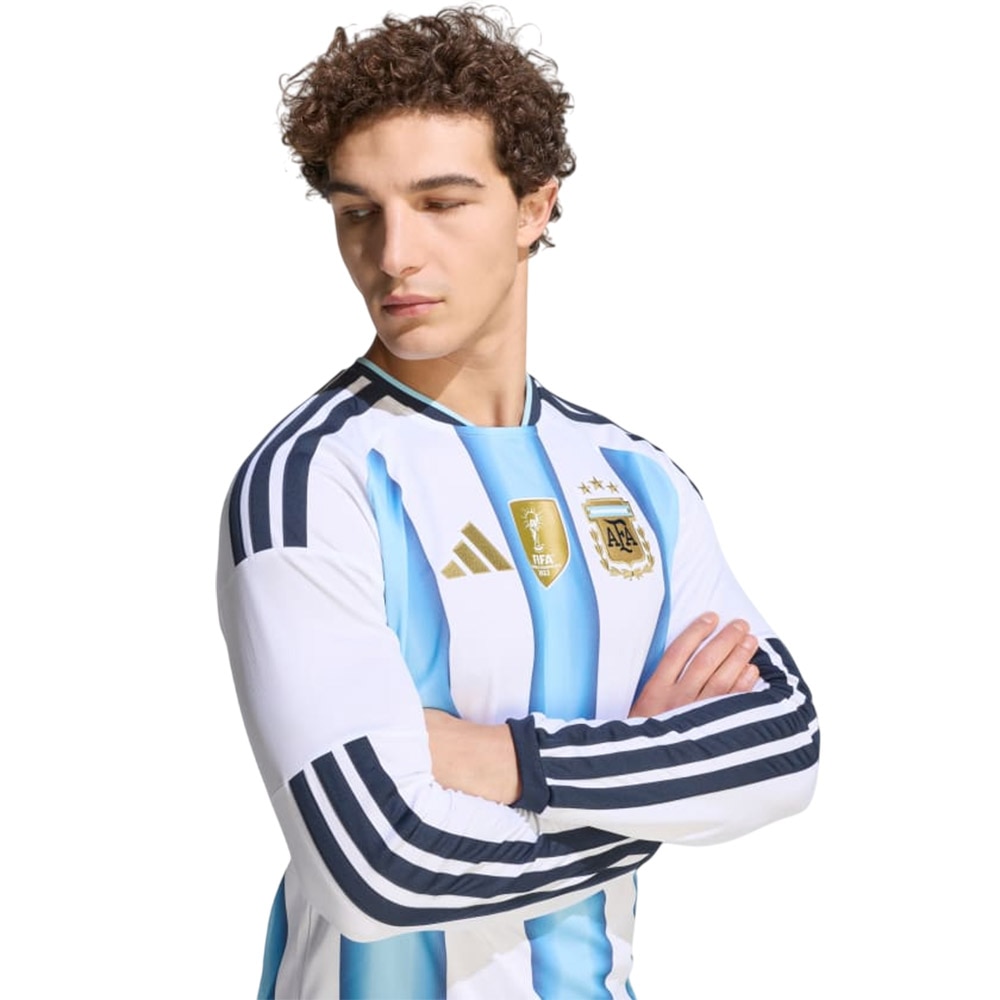 Adidas Argentina Langermet Fotballdrakt VM 2026 Hjemme