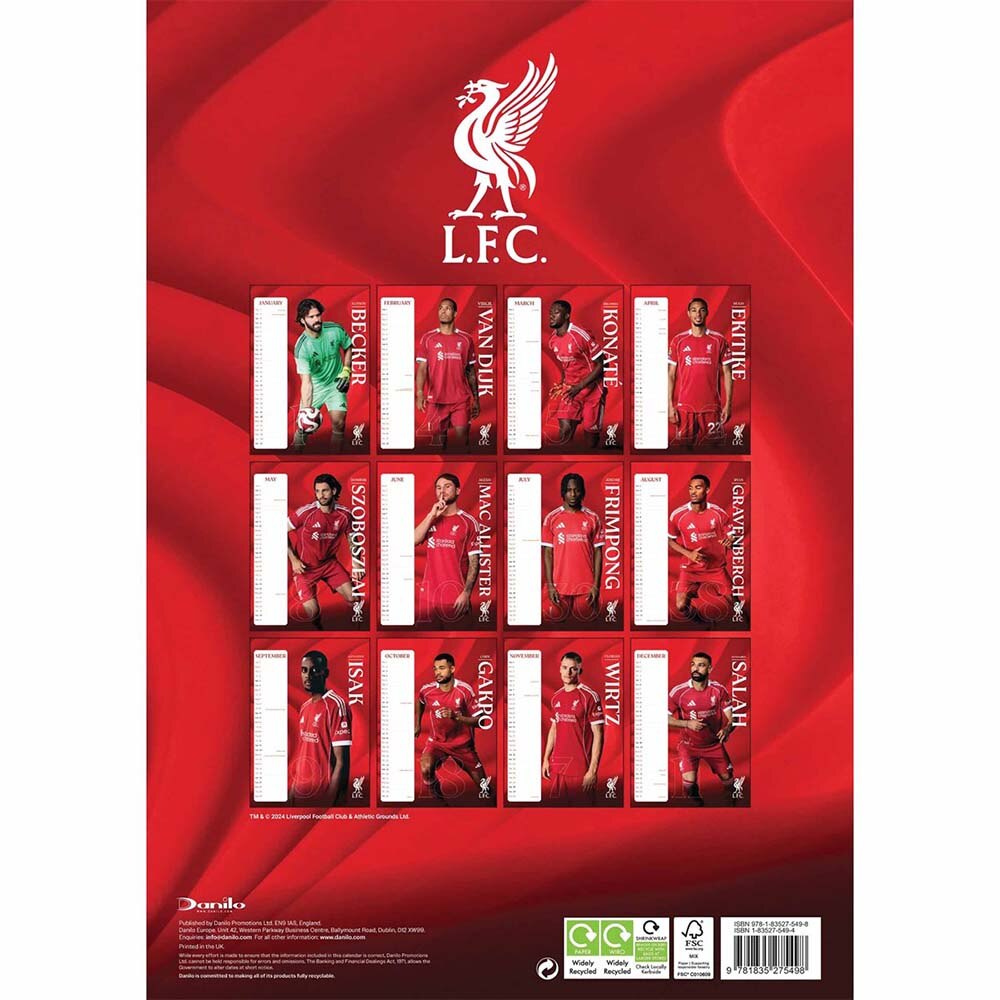 Official Product Liverpool FC A3 Kalender 2026