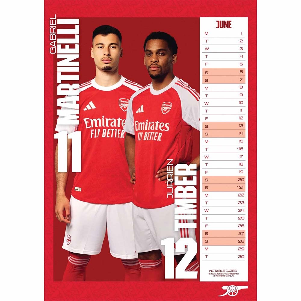 Official Product Arsenal A3 Kalender 2026
