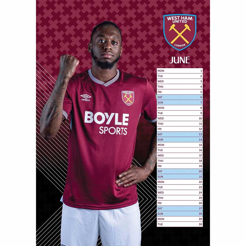 Official Product West Ham A3 Kalender 2026