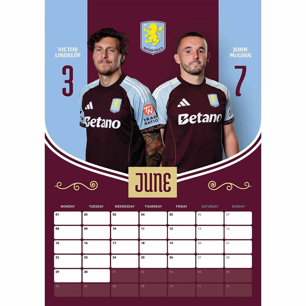 Official Product Aston Villa A3 Kalender 2026
