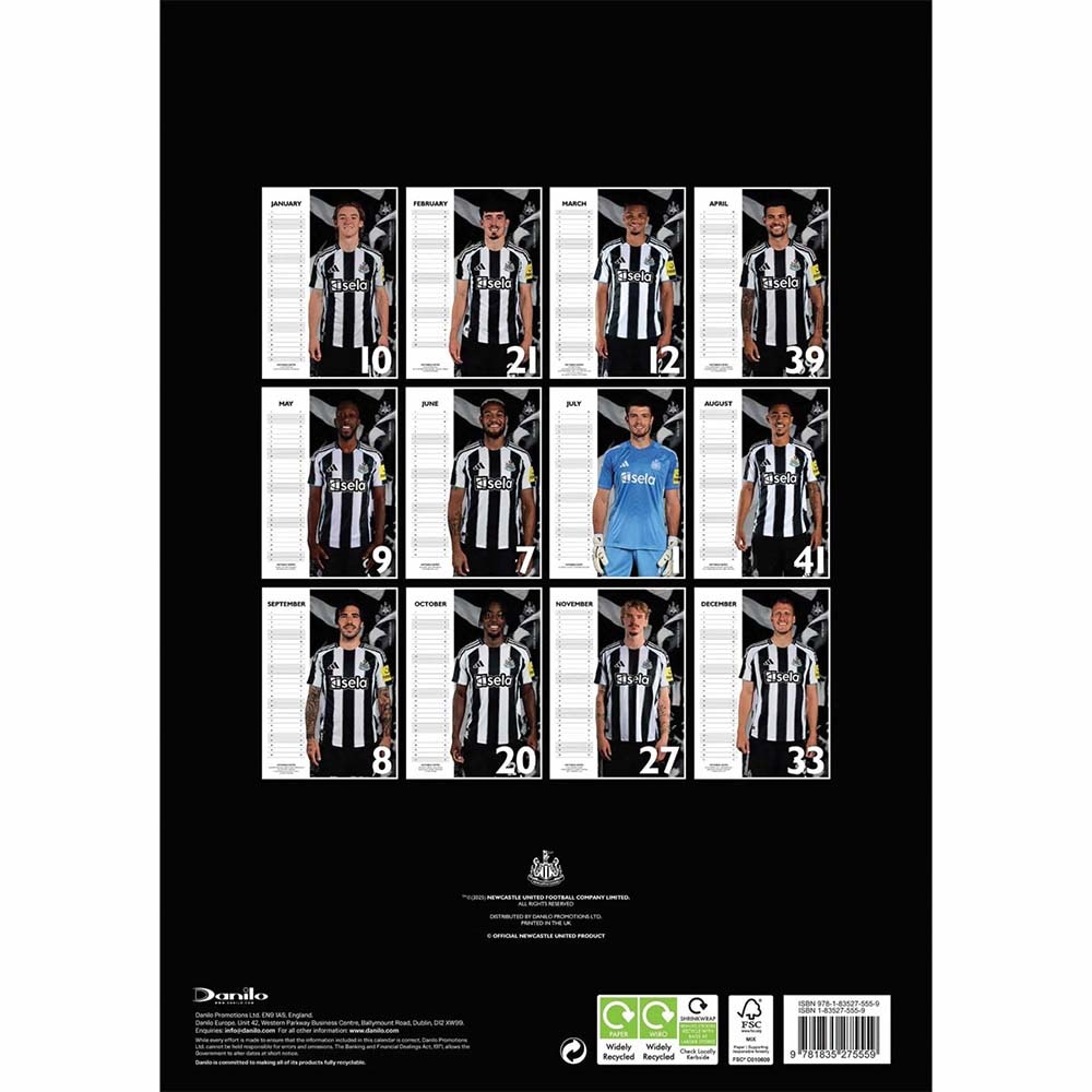 Official Product Newcastle United A3 Kalender 2026