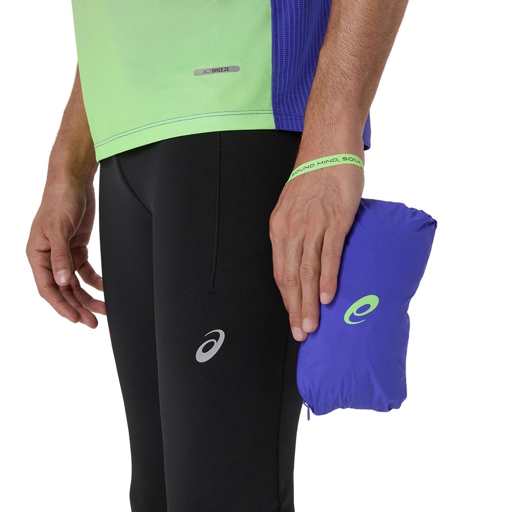 Asics Road Packable Løpejakke Herre Blå