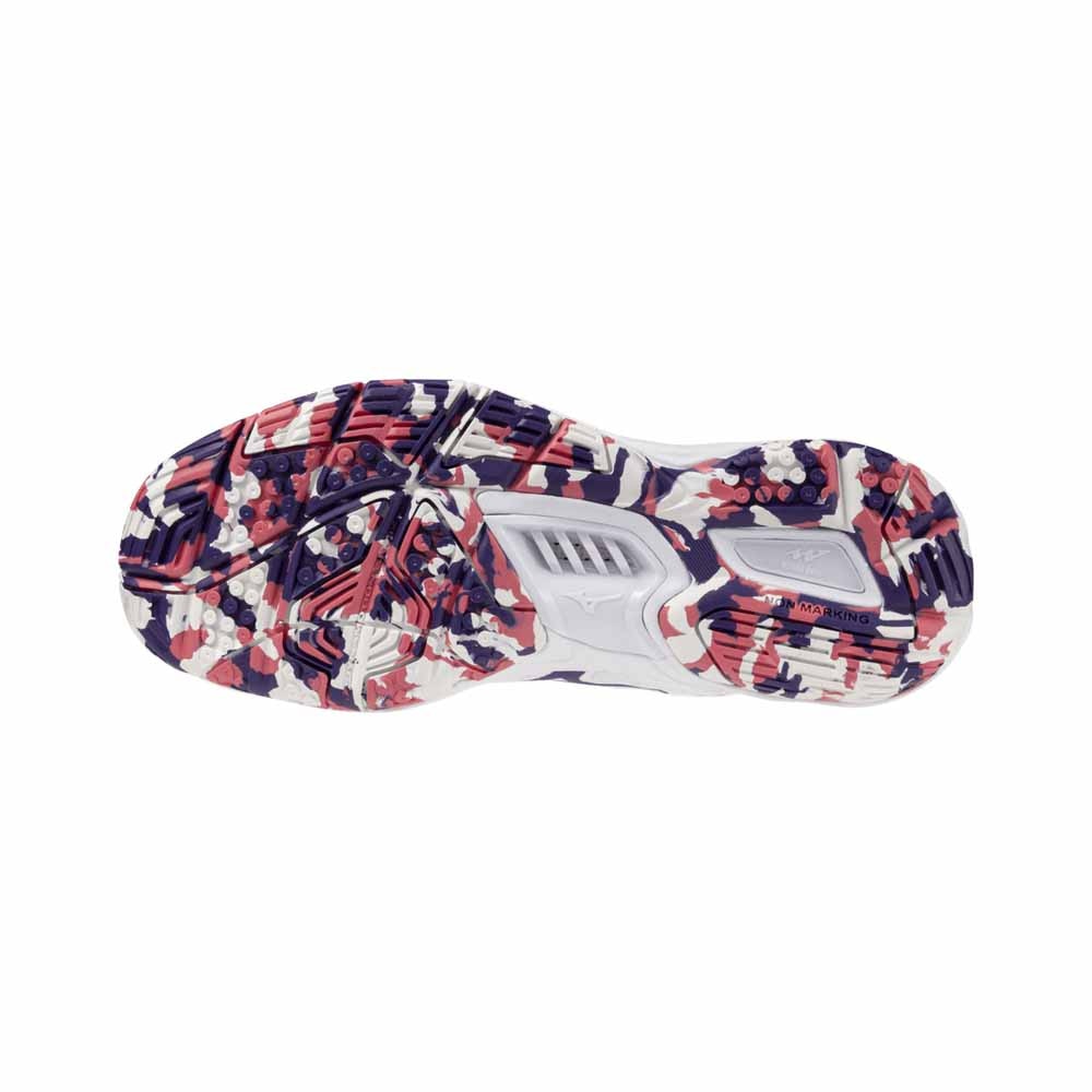 Mizuno Wave Stealth 6 Hallsko Dame Hvit/Lilla