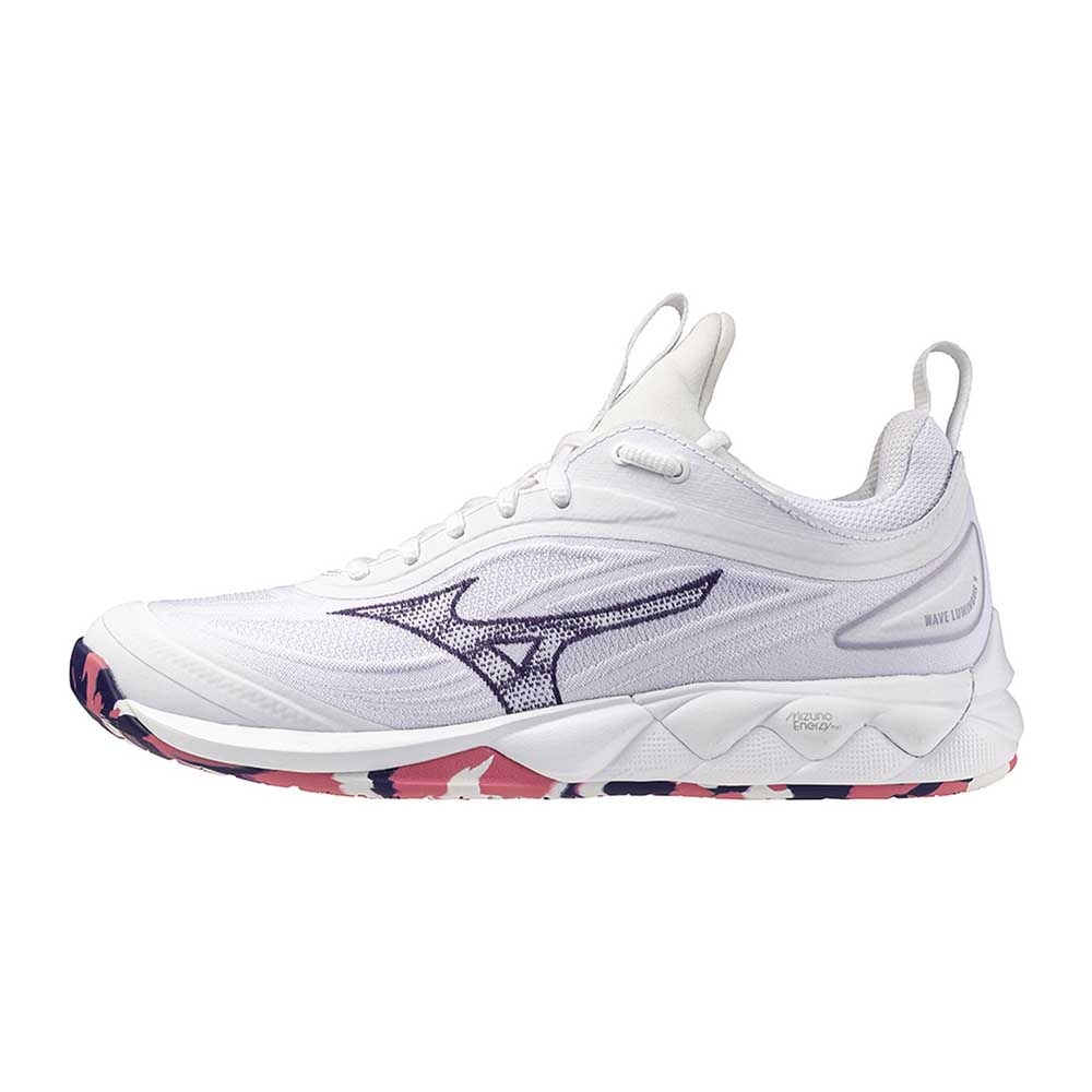 Mizuno Wave Luminous 3 Hallsko Dame Hvit/Lilla