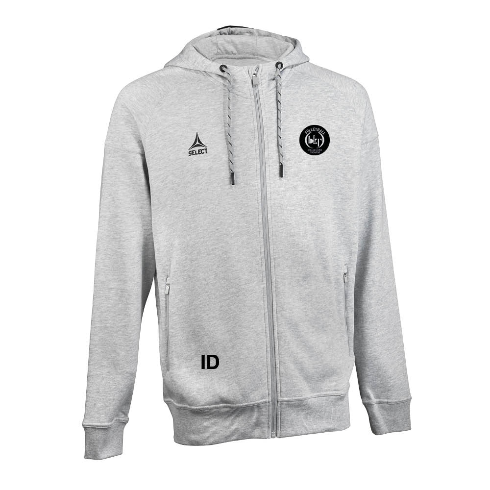 Select BK Tromsø Full-Zip Hettegenser Grå 