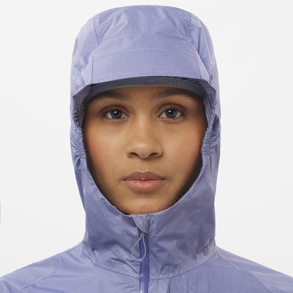 Salomon Bonatti Waterproof Løpejakke Dame Lilla