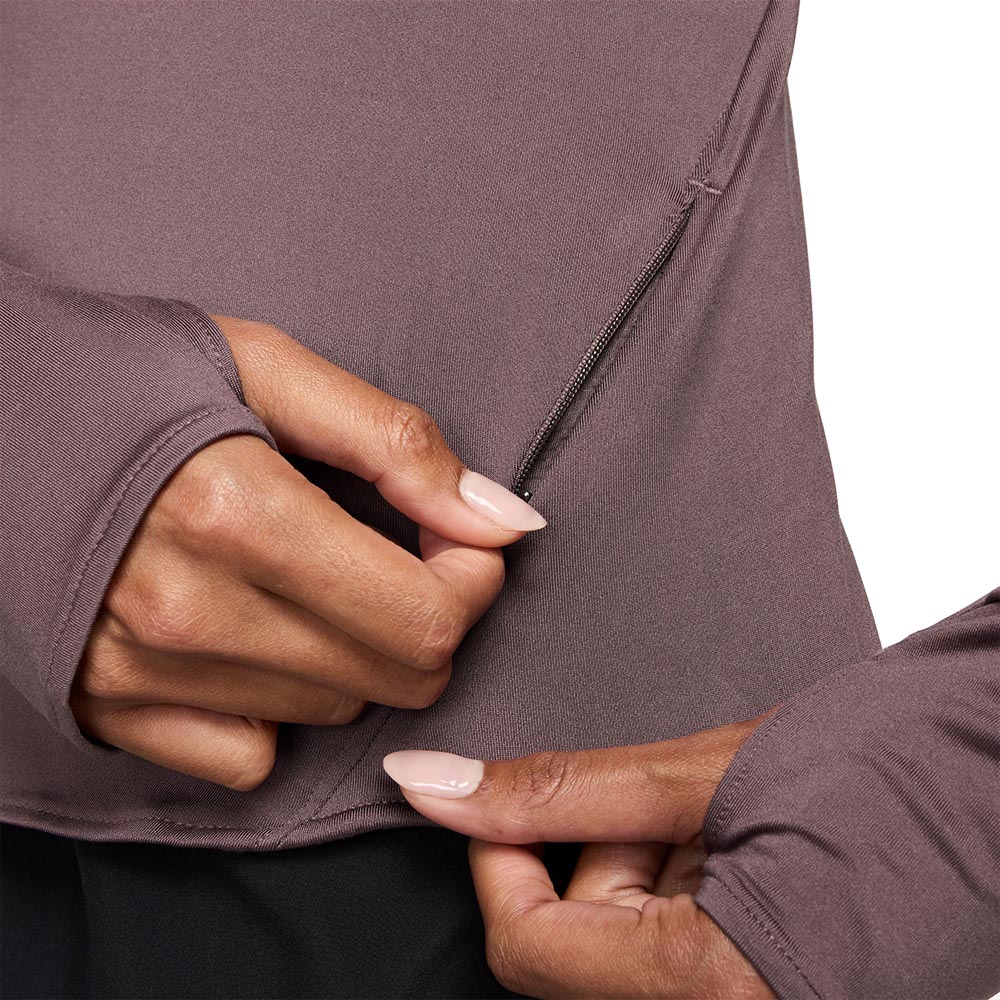 Nike Dri-Fit Swift Half-Zip Langermet Trøye Dame Brun