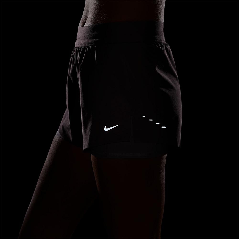 Nike Dri-Fit Swift 2in1 Løpeshorts Dame Burgunder