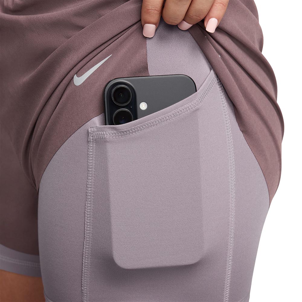 Nike Dri-Fit Swift 2in1 Løpeshorts Dame Burgunder