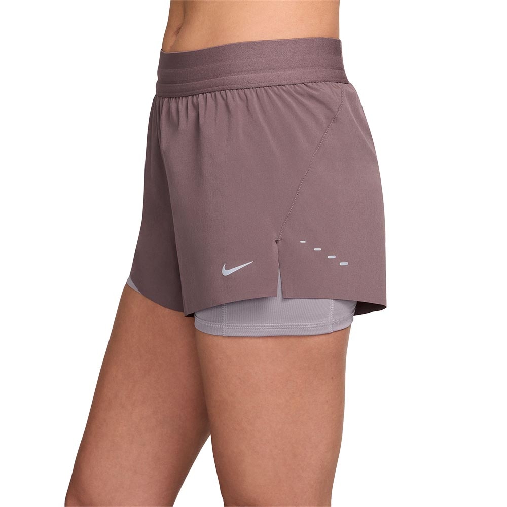 Nike Dri-Fit Swift 2in1 Løpeshorts Dame Burgunder