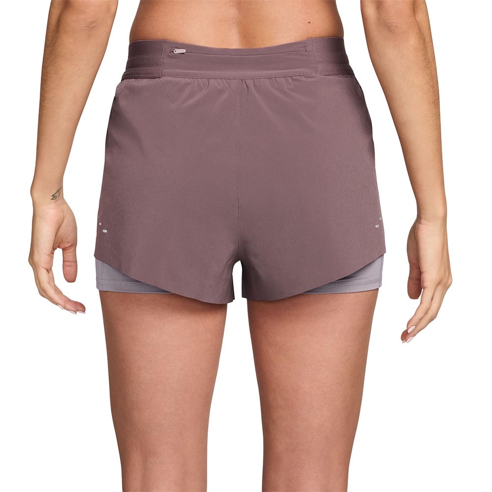 Nike Dri-Fit Swift 2in1 Løpeshorts Dame Burgunder